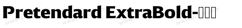 Pretendard ExtraBold字体转换